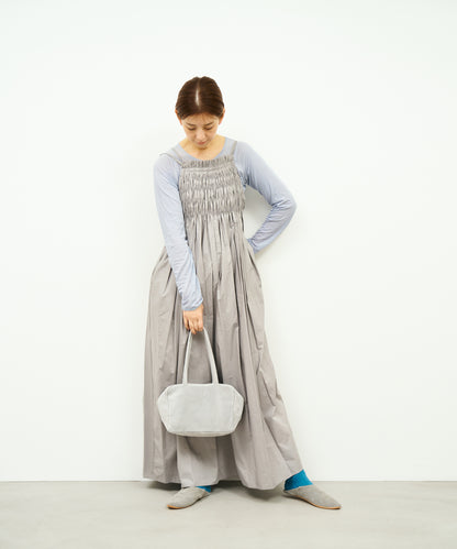 #39/ Square duffle XS (sand gray) / pigskin "Lining Suede"