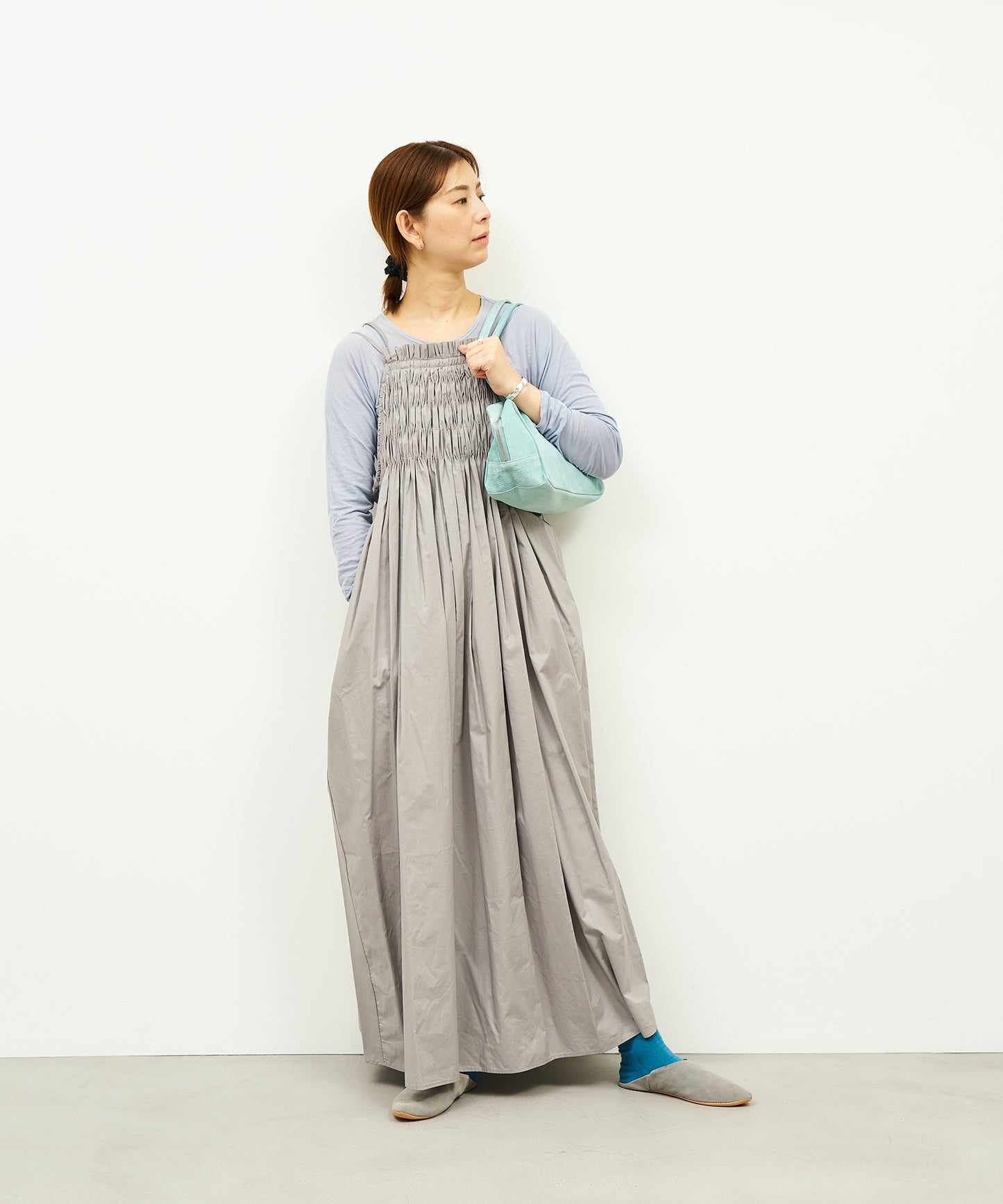 #39/ Square duffle XS (clear mint) / pigskin "Lining Suede"