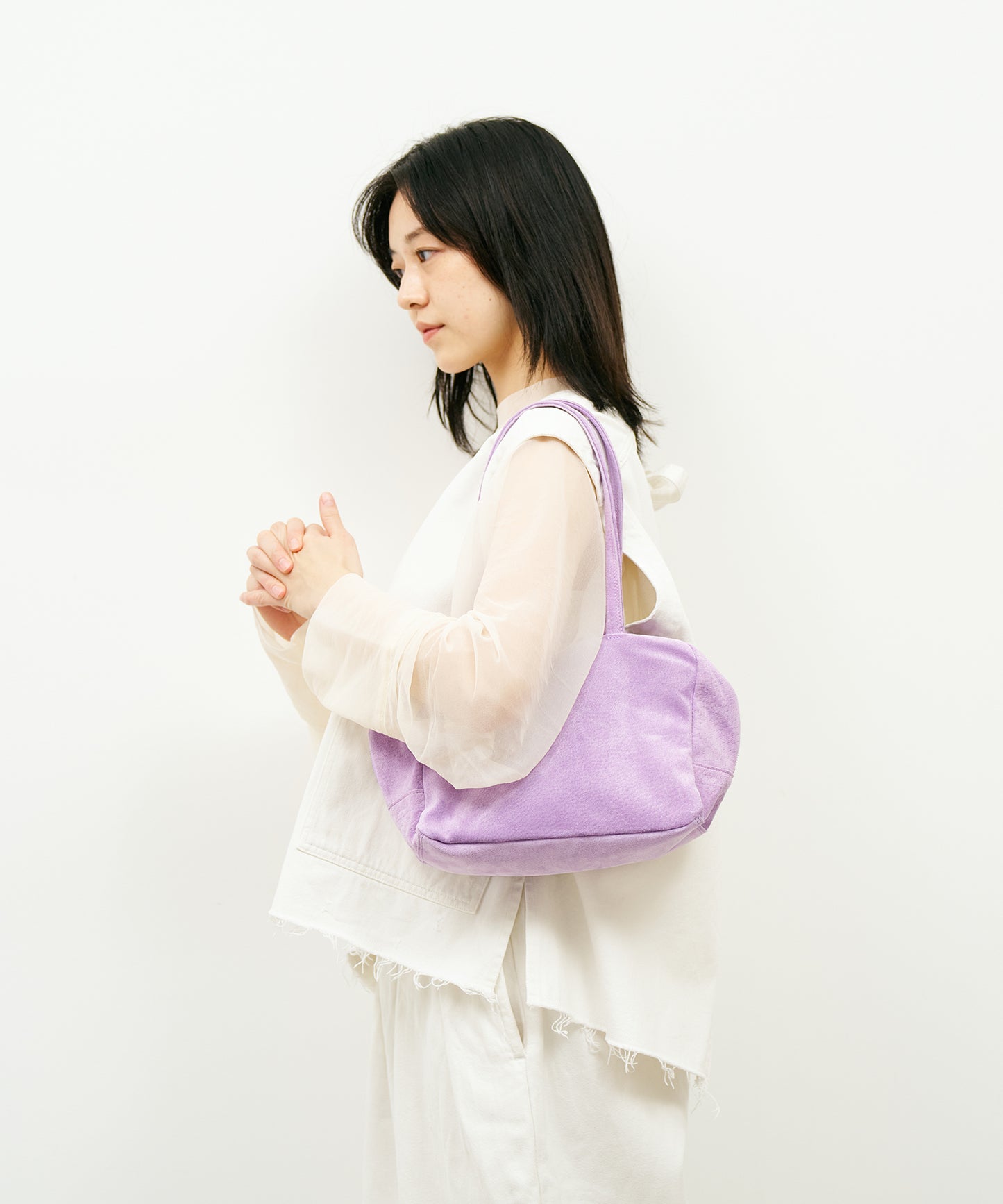 #39/ Square duffle XS (lavender) / pigskin "Lining Suede"