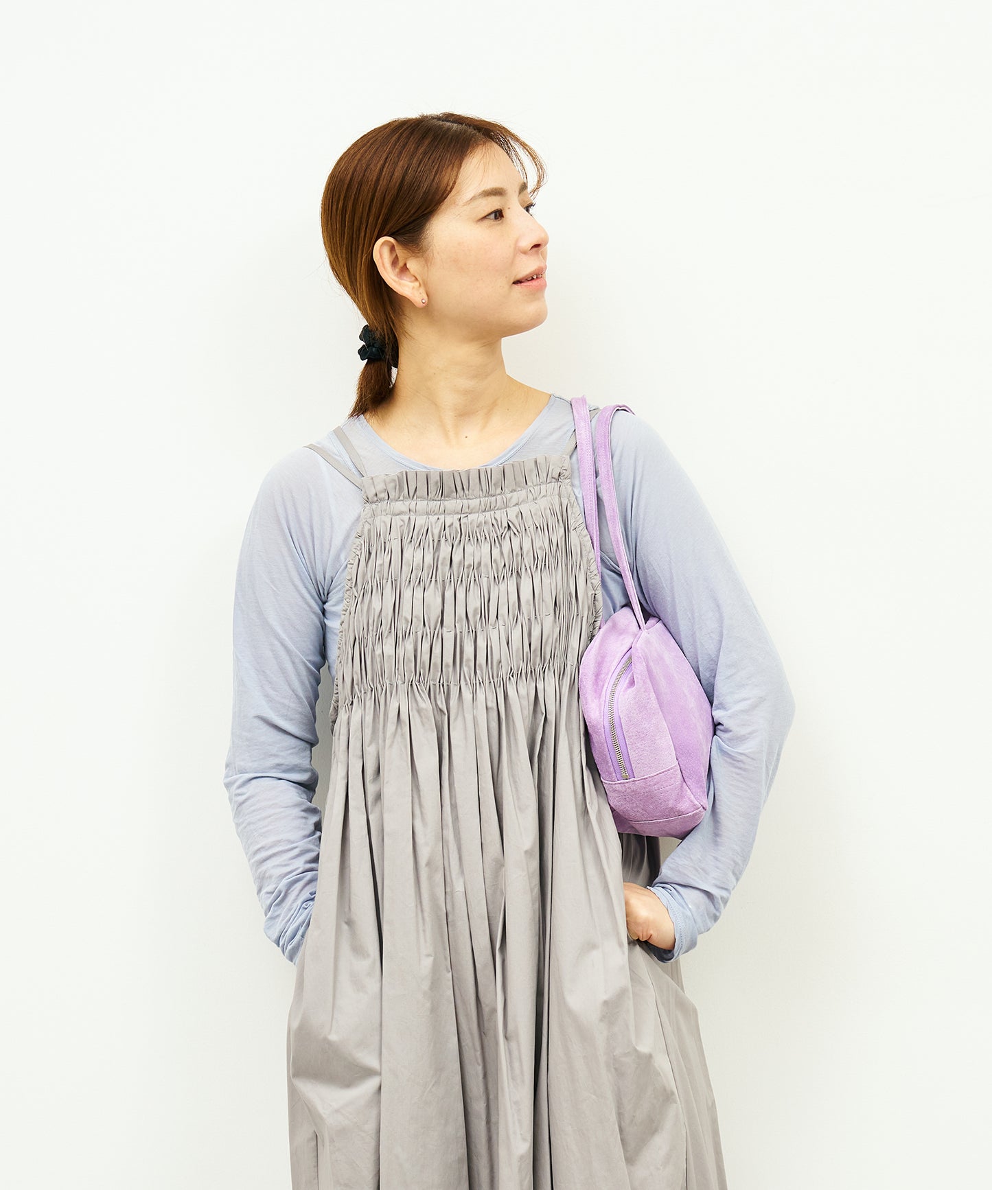 #39/ Square duffle XS (lavender) / pigskin "Lining Suede"