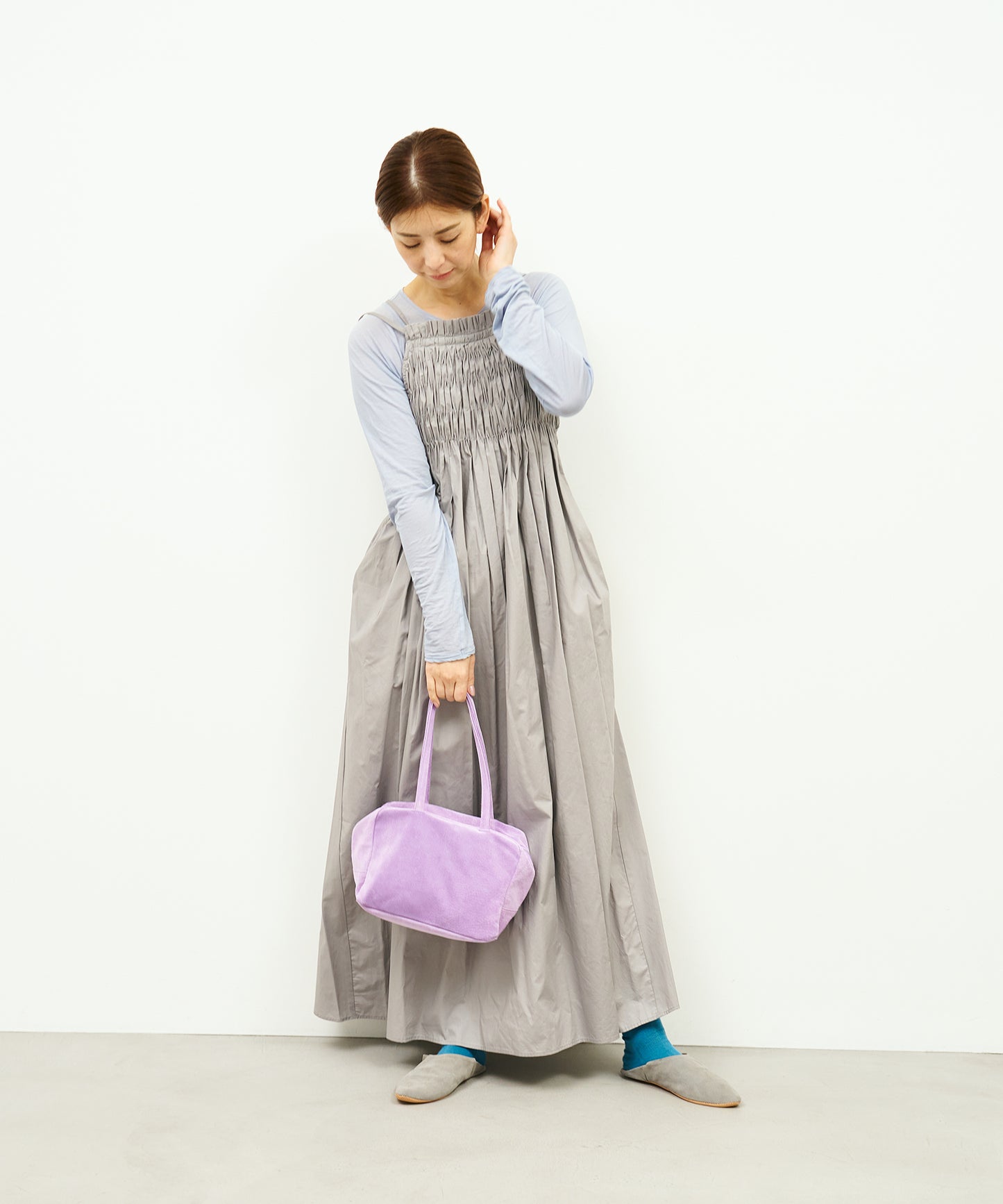 #39/ Square duffle XS (lavender) / pigskin "Lining Suede"