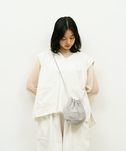#39/ Balloon shoulder (sand gray) / pigskin "Lining Suede"