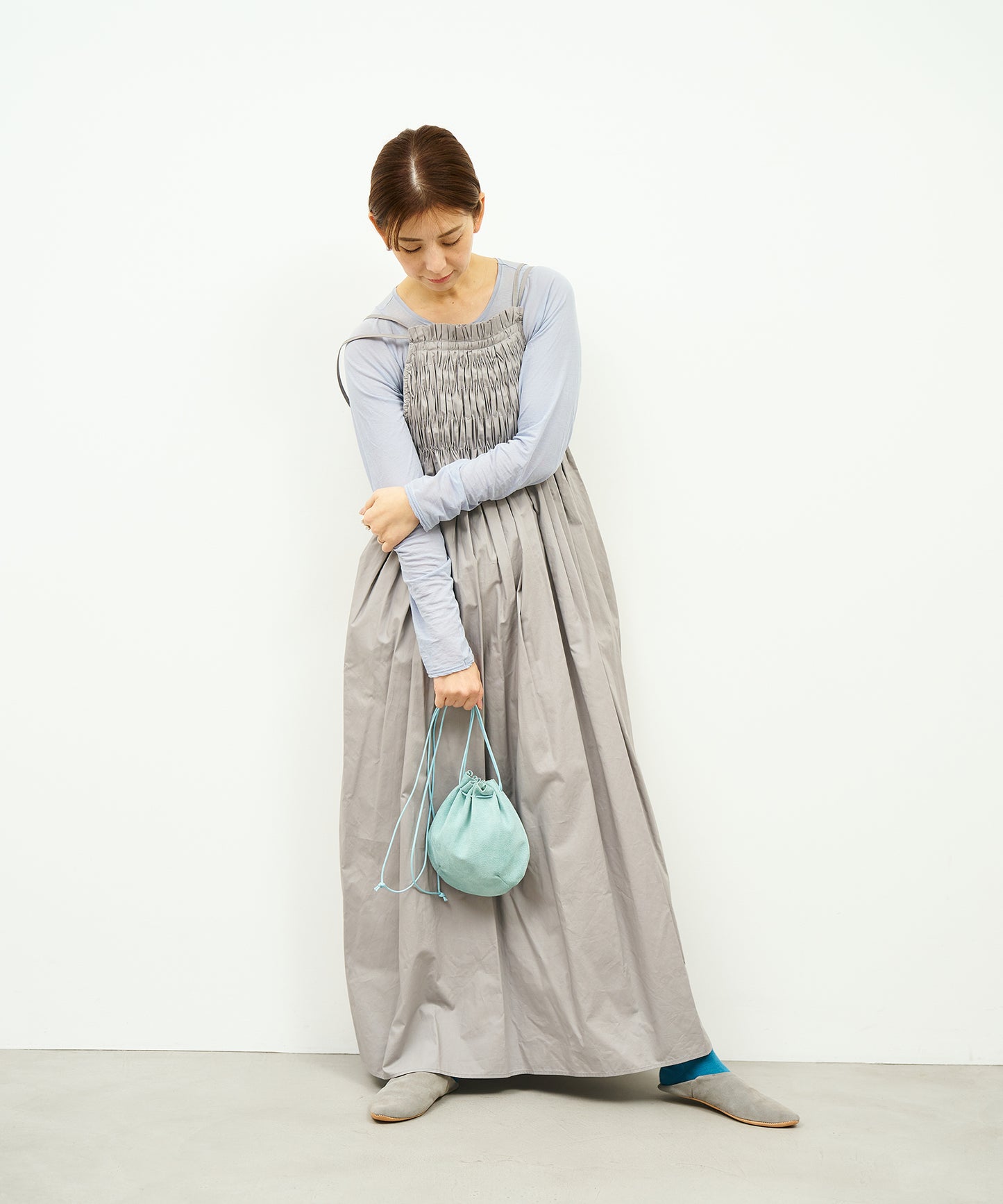 #39/ Balloon shoulder (clear mint) / pigskin "Lining Suede"