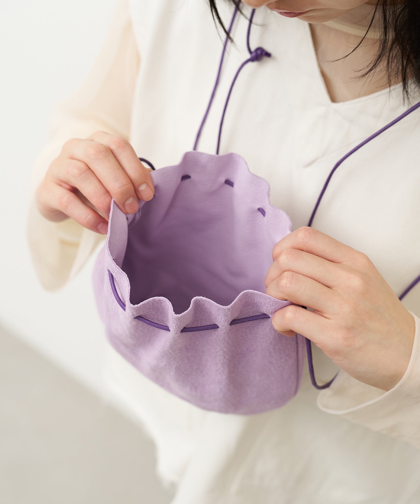 #39/ Balloon shoulder (lavender) / pigskin "Lining Suede"