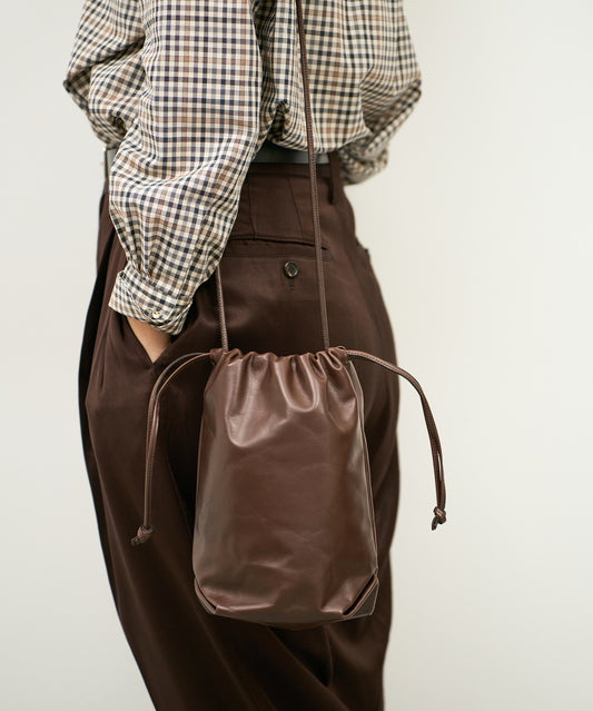 《Limited 5%》Stem Draw - Bitter brown / cowhide Aperto