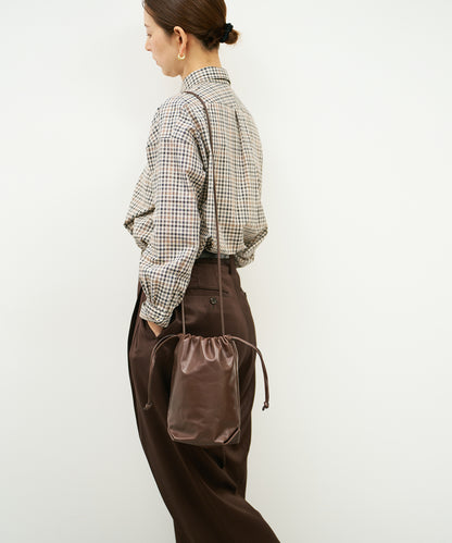 《Limited 5%》Stem Draw - Bitter brown / cowhide Aperto