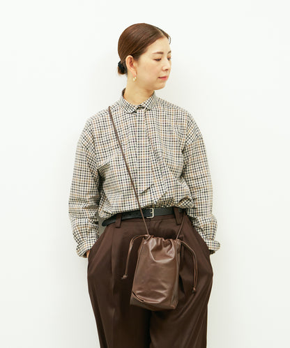 《Limited 5%》Stem Draw - Bitter brown / cowhide Aperto
