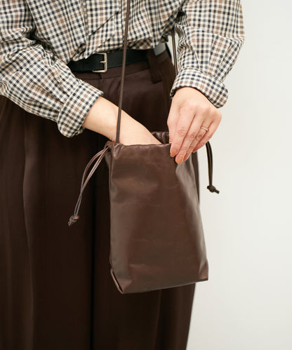 《Limited 5%》Stem Draw - Bitter brown / cowhide Aperto