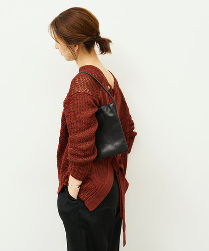 #45/ Float mini tote (黑色) / 牛皮 "APERTO" 