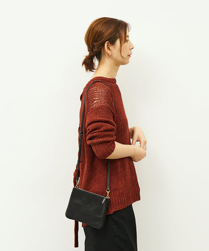 #45/蝴蝶单肩包(黑色)/牛皮“APERTO” 