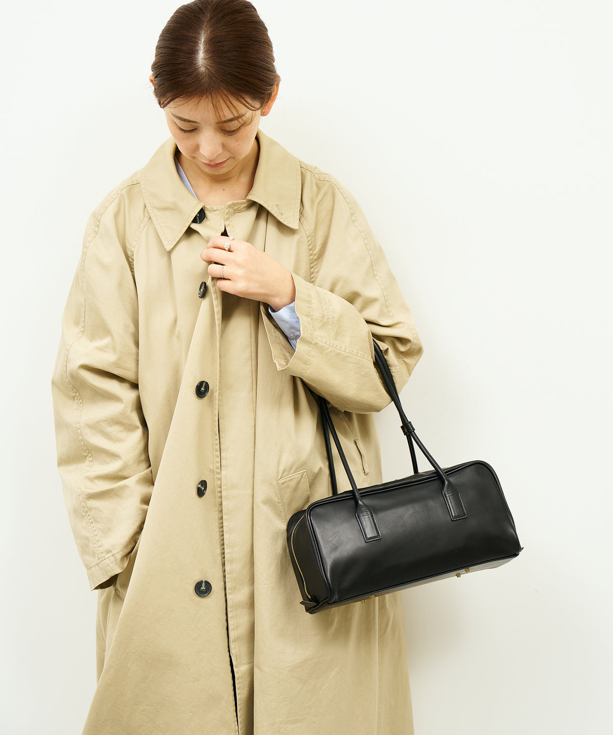 《Limited 5%》Contour Boston S - Black / cowhide Aperto