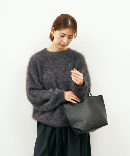 #52b/ Lunch bag S (black) / cowhide "VALENCIA"