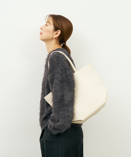 #52b/ Lunch bag M (ivory) / cowhide "VALENCIA"