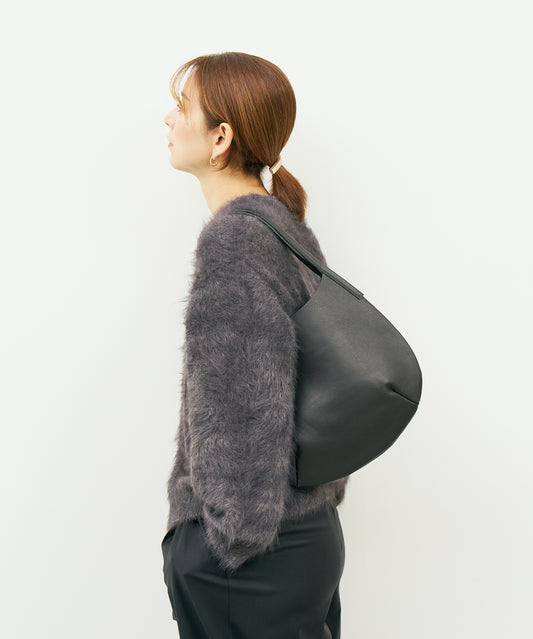 #52b/ Circle tote (black) / cowhide "VALENCIA"