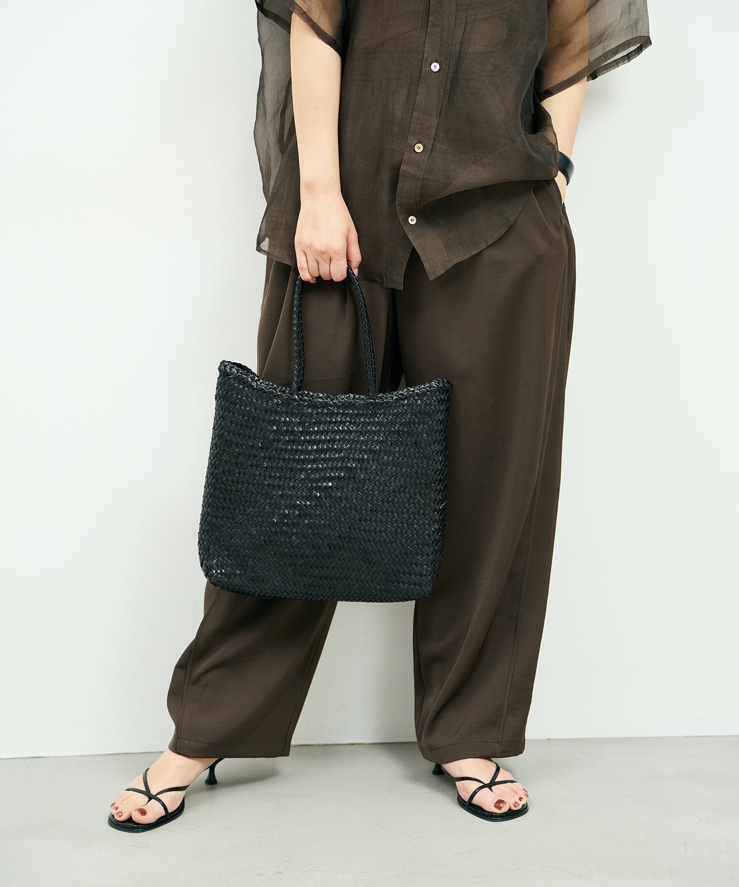 Mercado shopper bag - Black / Buffalo mesh