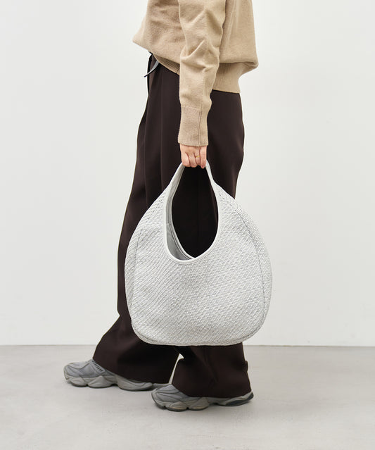 Circle Basket - mist gray / sheepskin Sheep mesh