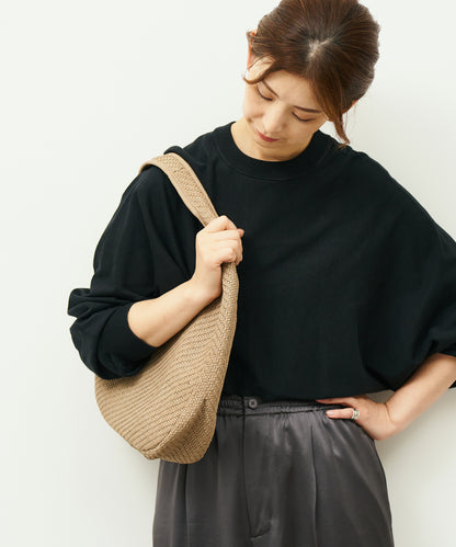 #60/ Circle Basket (marron beige) / sheep skin "SHEEP MESH"