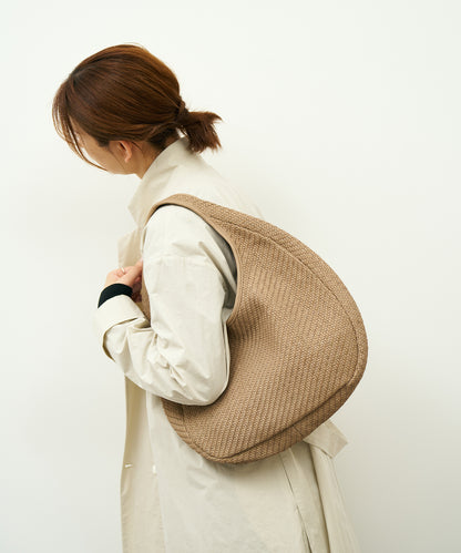 #60/ Circle Basket (marron beige) / sheep skin "SHEEP MESH"