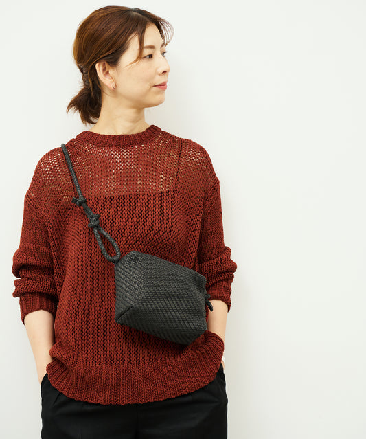 #60/ Barrel Shoulder S (black) / sheepskin "SHEEP MESH"