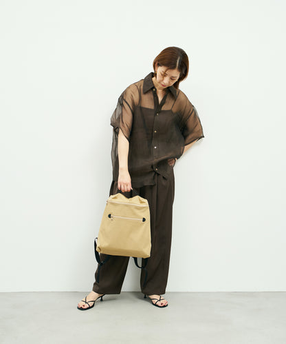 #89《SALE 20%》Flat backpack (beige) / HD NYLON
