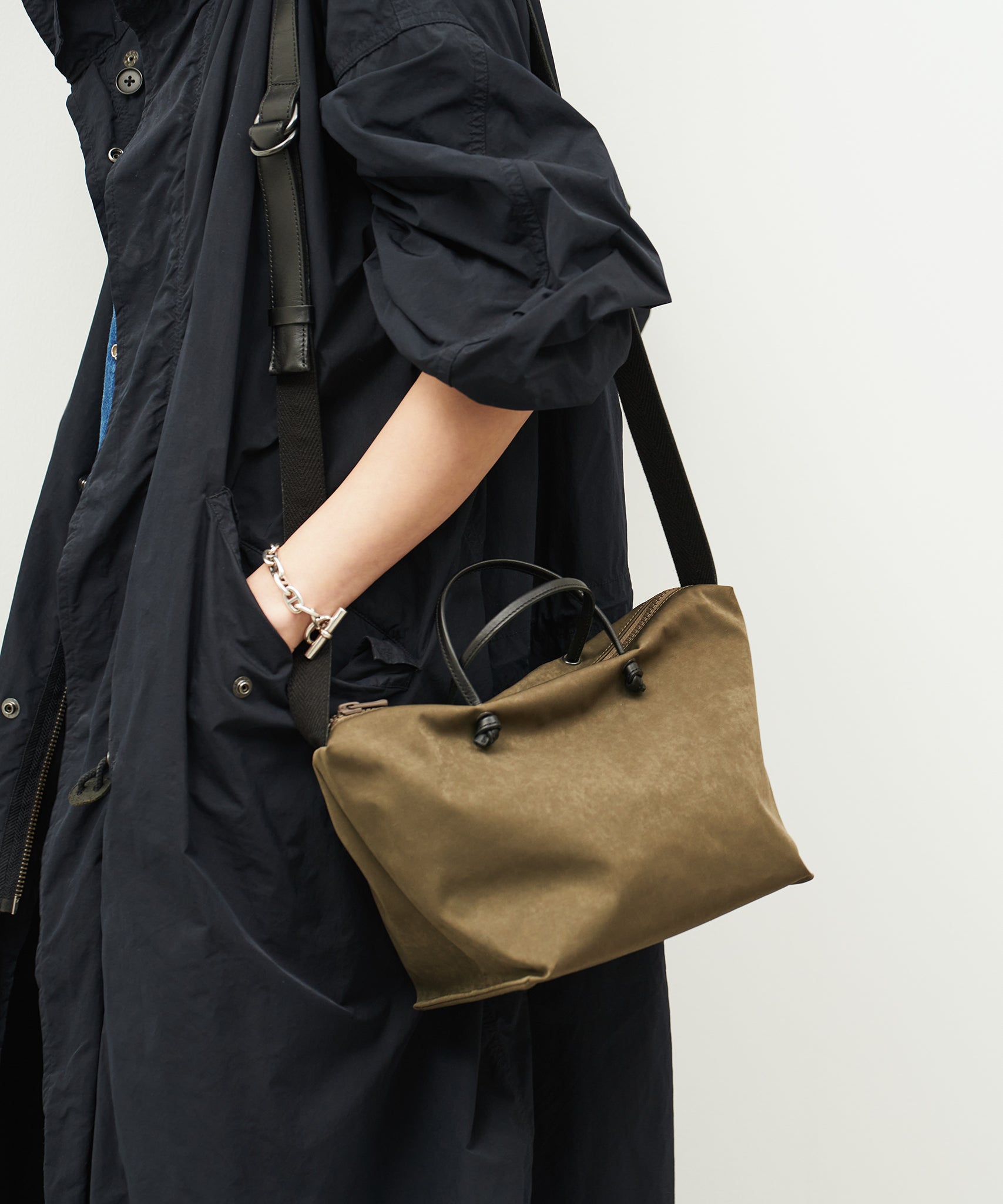 Lightweight Nylon Mini Boston Bag with Zipper – Made in Japan