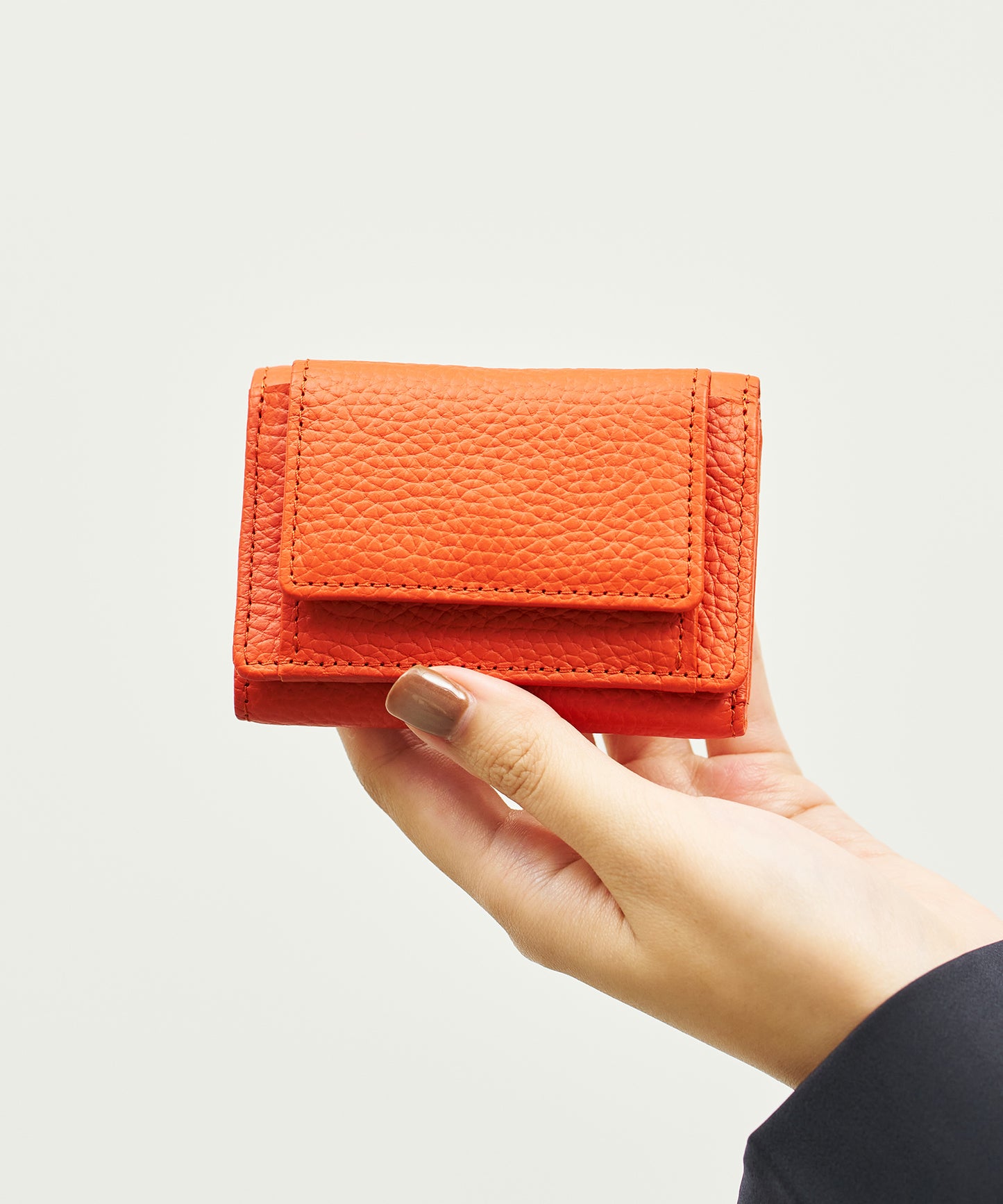 Mini wallet - scarlet / cowhide EN