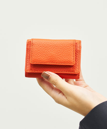 Mini wallet - scarlet / cowhide EN