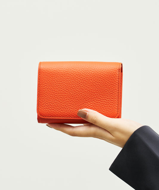 Postman wallet S - scarlet  / cowhide EN