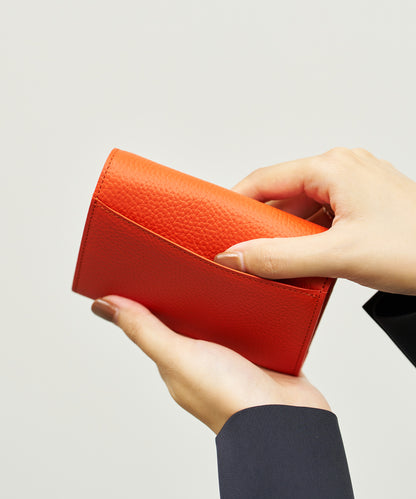 Postman wallet S - scarlet  / cowhide EN