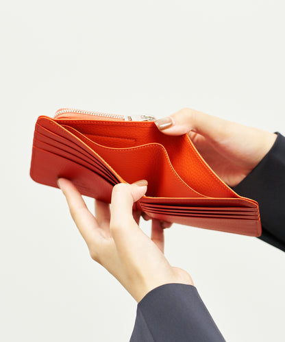 Patch pocket wallet - scarlet / cowhide EN