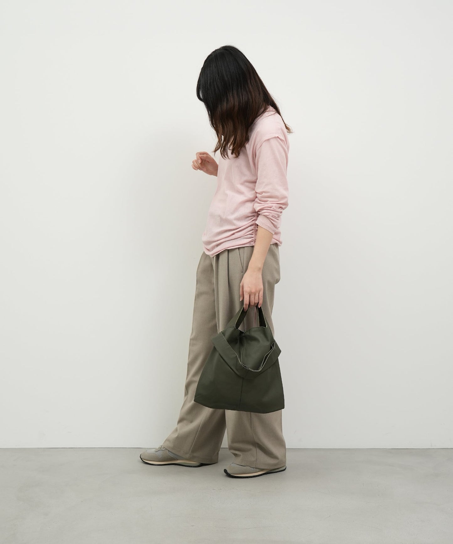 #11 / 2way Reji-bukuro S (olive) / goatskin "BARE"