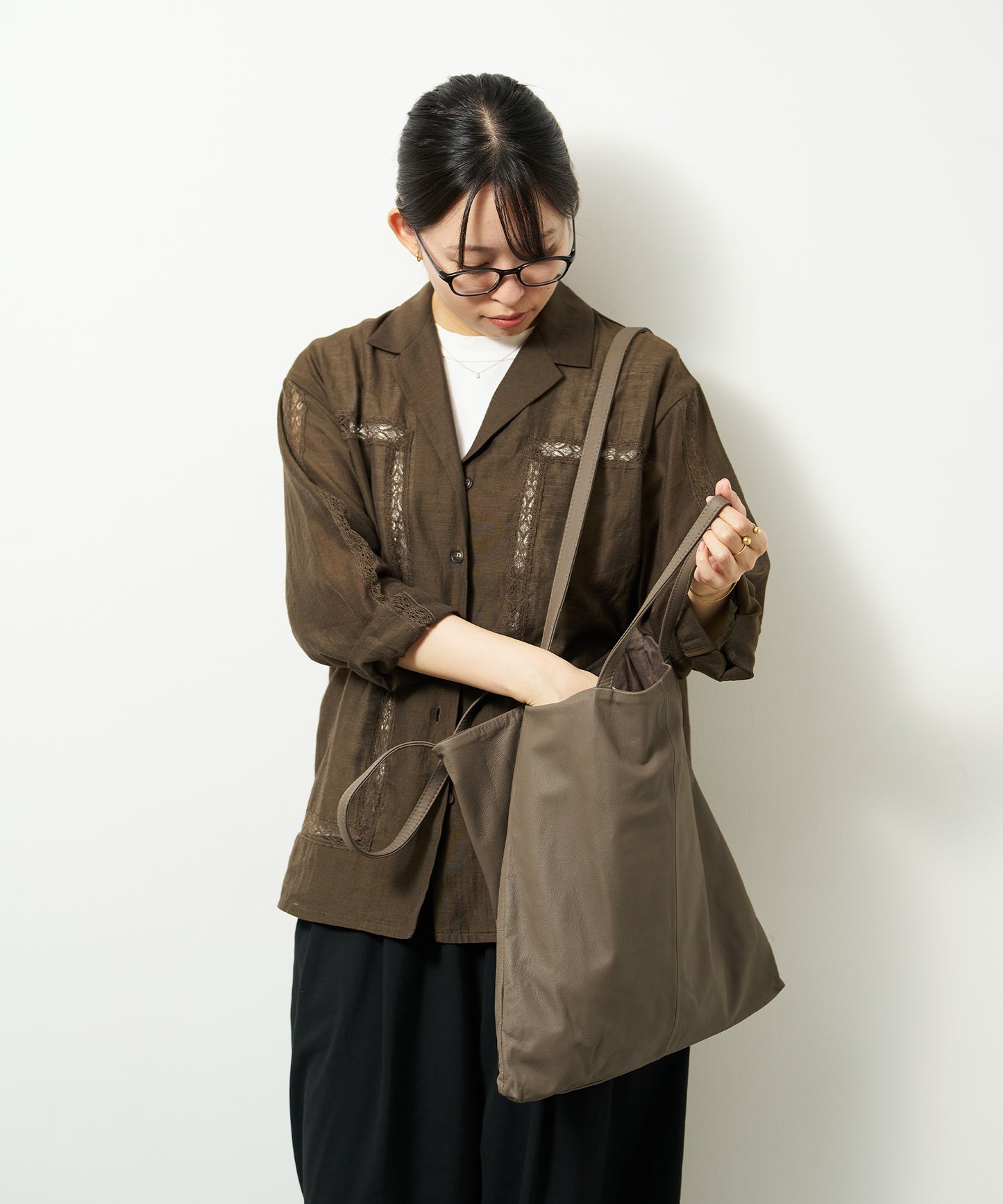 Flux Tote - Greige / goatskin Bare