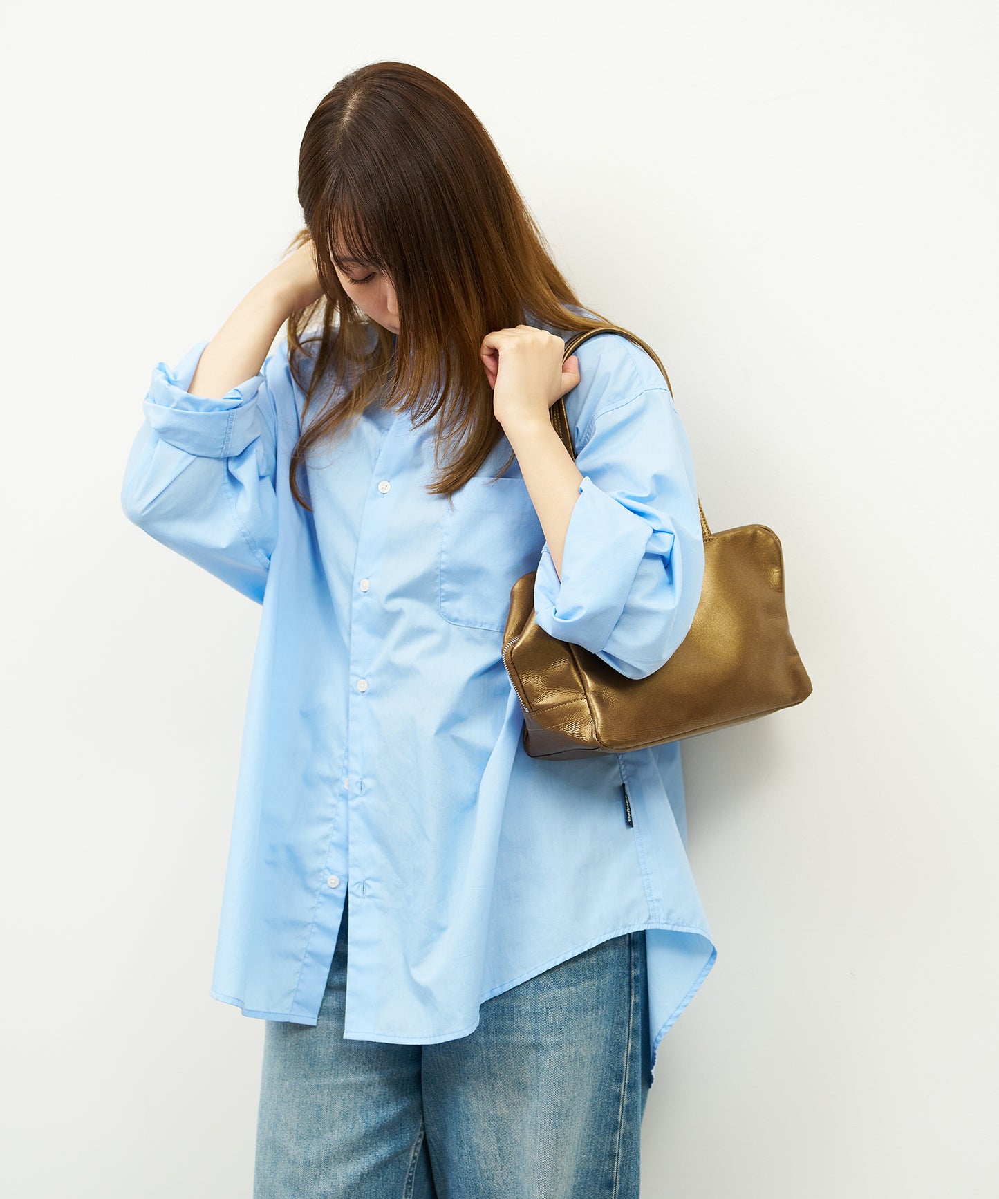 Square duffel XS - antique gold / pigskin Lustra