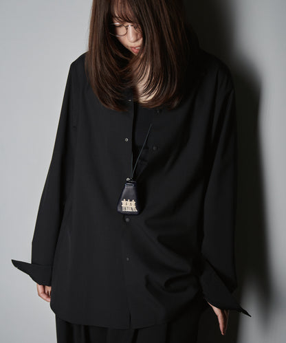 #55b/ Amulet Pouch XS (Sawa Matsuda Collaboration / indigo blue) / cowhide "BABY BUFFALO"