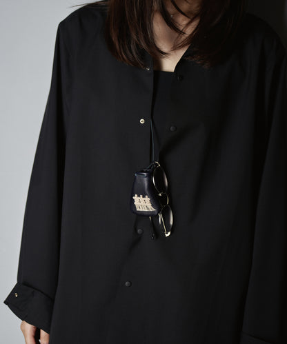 #55b/ Amulet Pouch XS (Sawa Matsuda Collaboration / indigo blue) / cowhide "BABY BUFFALO"