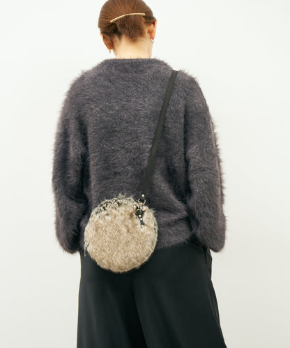 #88a / Tambourine Shoulder Bag / Pigskin "HALLIE × Craft fur"