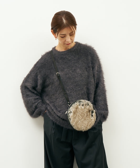#88a / Tambourine Shoulder Bag / Pigskin "HALLIE × Craft fur"