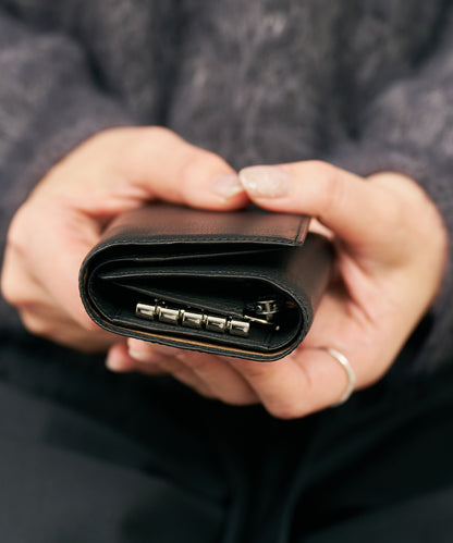 #55/ Key Merge Wallet (black) / cowhide "BABY BUFFALO"