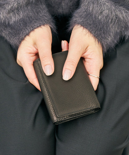 #55/ Key Merge Wallet (black) / cowhide "BABY BUFFALO"