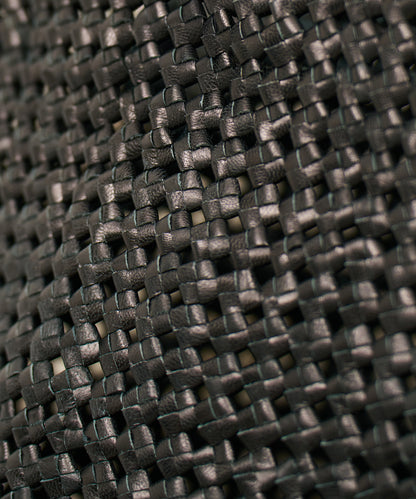 #16/ Basket tote bag M (black) / goatskin "GOAT MESH "