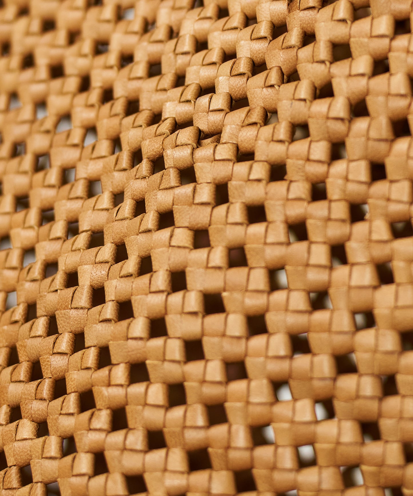 #16/ Tassel tote bag (camel) / goatskin "GOAT MESH "