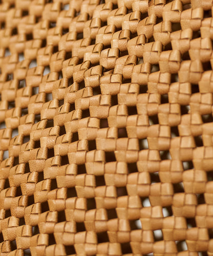 #16/ Tassel tote bag (camel) / goatskin "GOAT MESH "