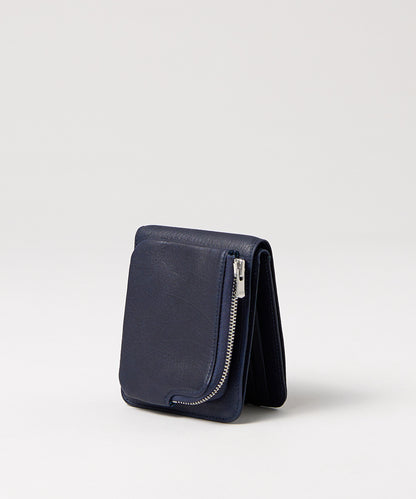 Patch pocket wallet（Indigo blue）/ cowhide "BABY BUFFALO"